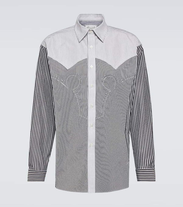 Maison Margiela Striped cotton-blend shirt