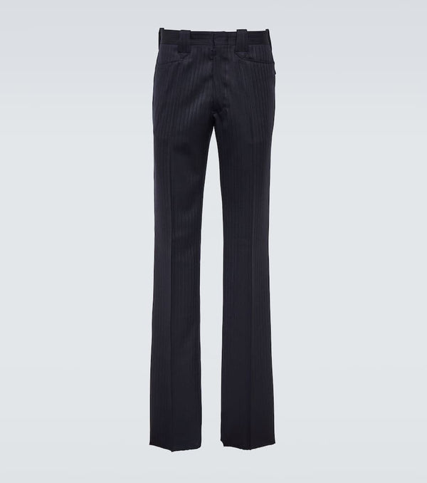 Maison Margiela Herringbone wool straight pants