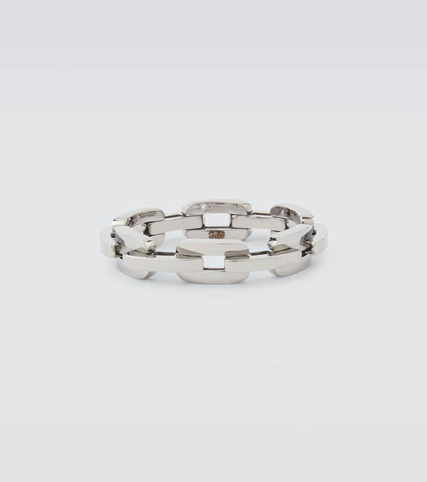 Shay Jewelry Mini Deco Link 18kt white gold ring