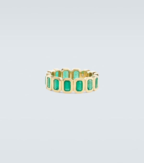 Shay Jewelry 18kt gold ring with emeralds