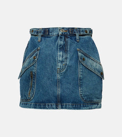 Re/Done Racer denim miniskirt