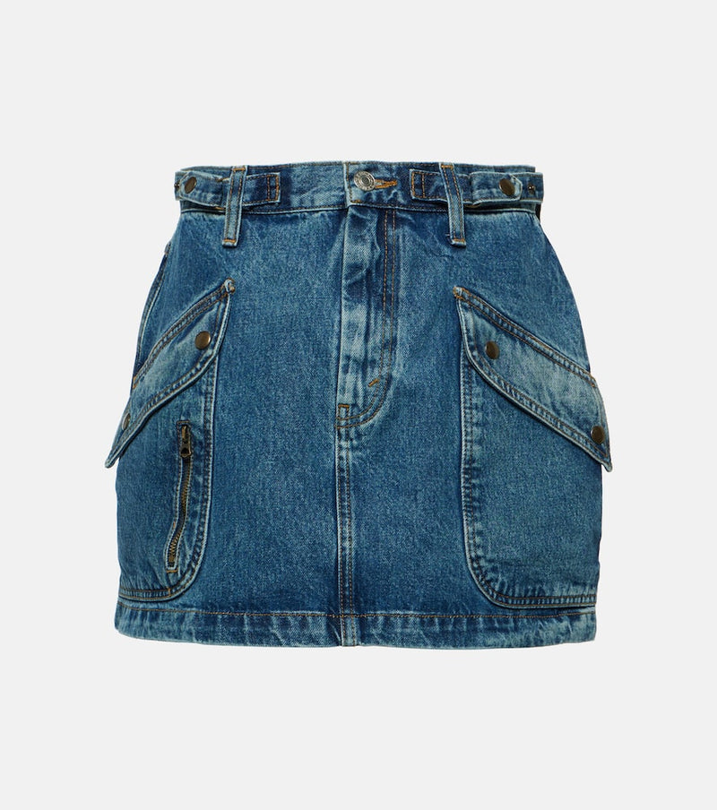 Re/Done Racer denim miniskirt