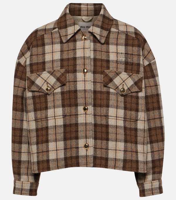 Miu Miu Checked wool-blend jacket