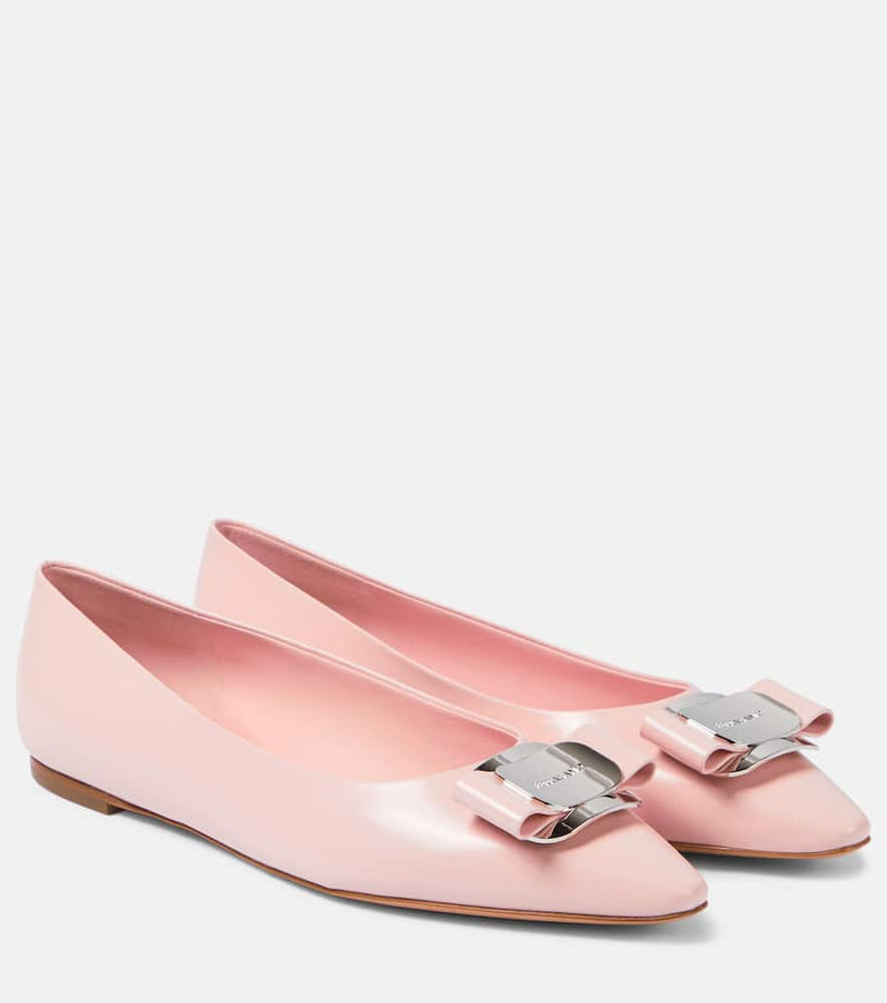 Ferragamo Zea leather ballet flats