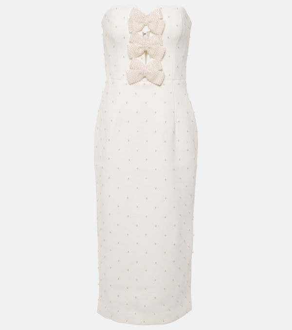 Rebecca Vallance Bridal Ophelia crêpe midi dress | LYBSTORE