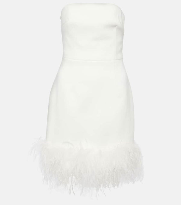 Rebecca Vallance Bridal Evelyn feather-trimmed minidress