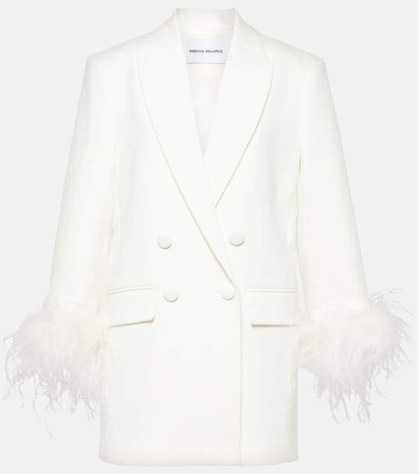 Rebecca Vallance Bridal Evelyn feather-trimmed blazer