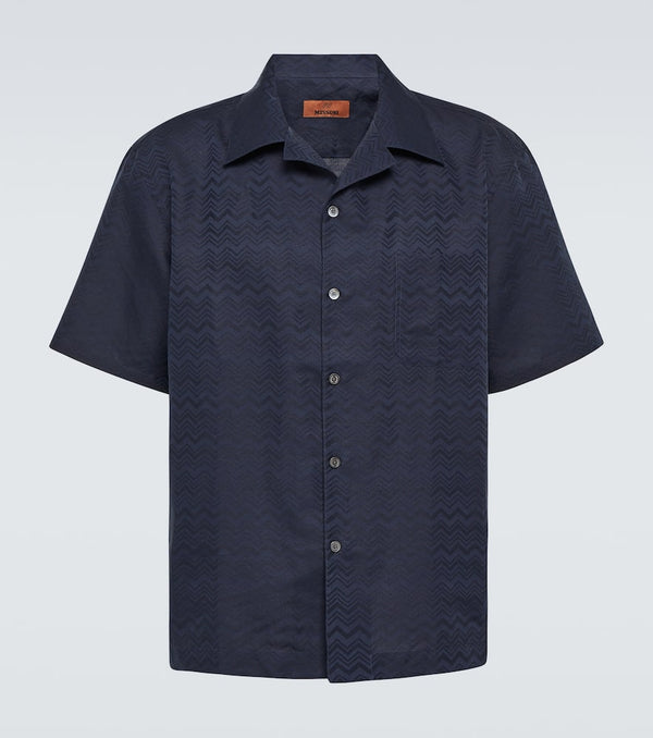 Missoni Cotton and linen bowling shirt