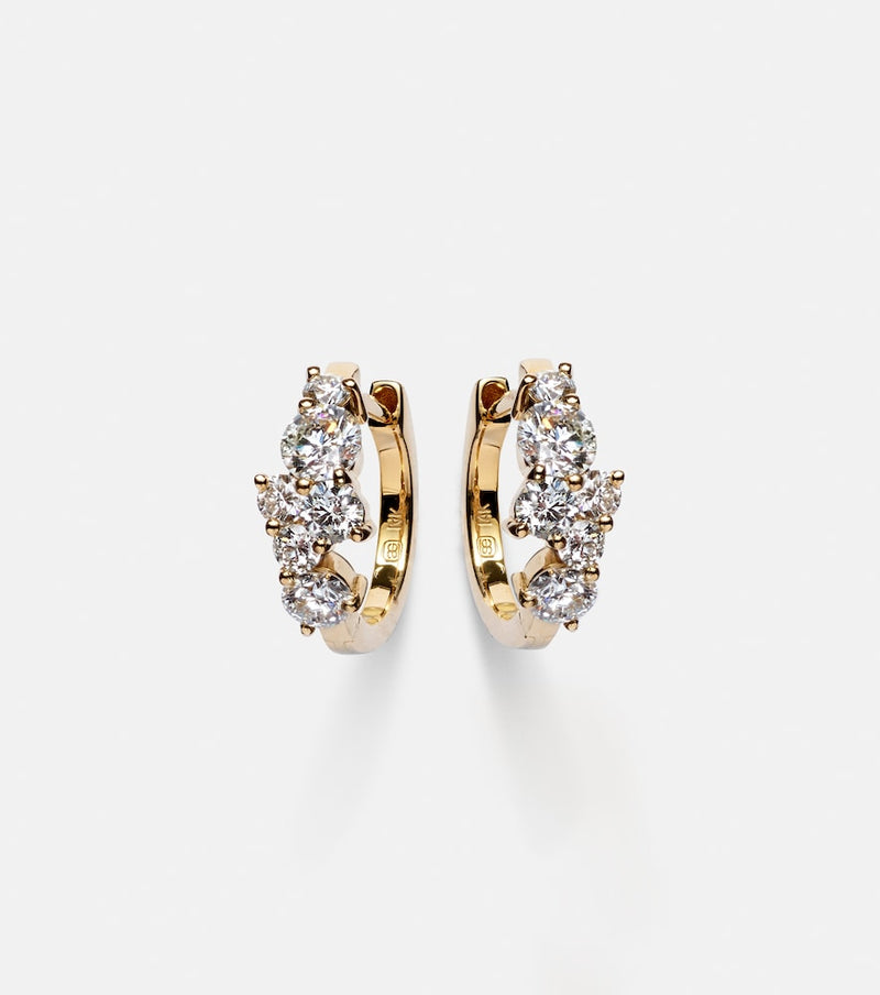 Sydney Evan Huggie 14kt gold earrings with diamonds