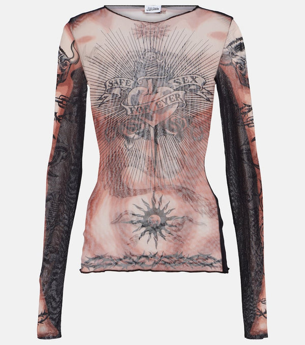 Jean Paul Gaultier Tattoo Collection tulle top