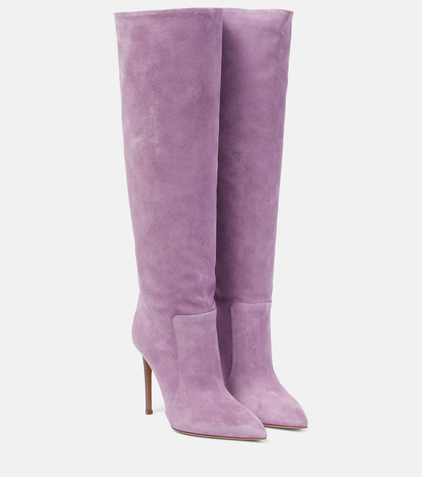 Paris Texas 105 suede knee-high boots