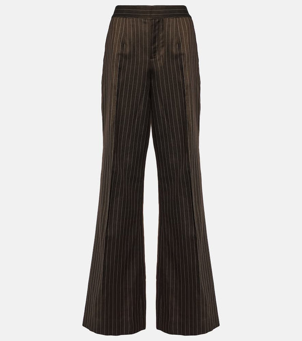 Jean Paul Gaultier Tattoo flared wool-blend wide-leg pants