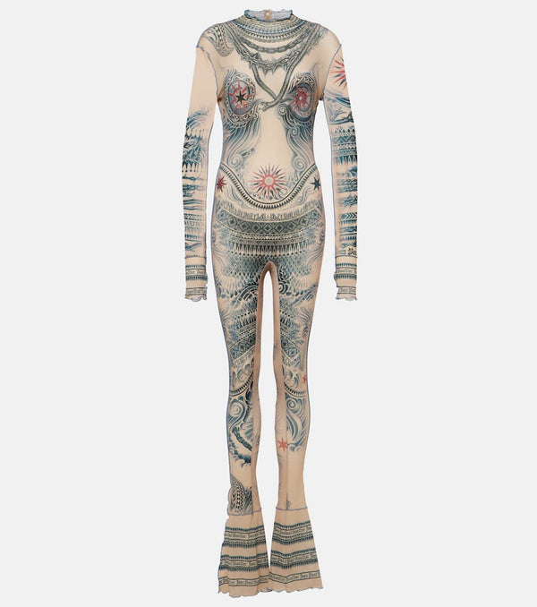 Jean Paul Gaultier Tattoo Collection mesh jumpsuit