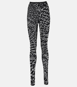 Mugler High-rise printed leggings