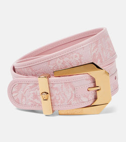 Versace Barocco Medusa leather-trimmed belt