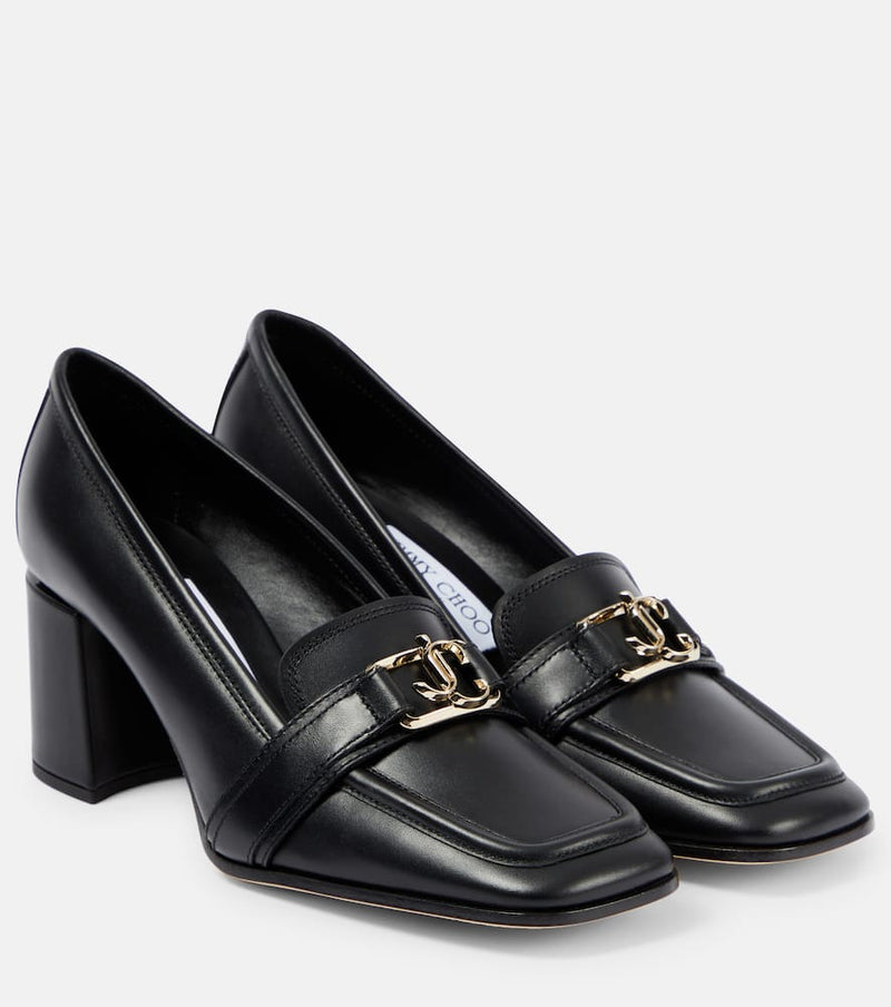 Jimmy Choo Evin 65 leather loafer pumps