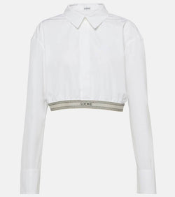 Loewe Cropped cotton poplin shirt