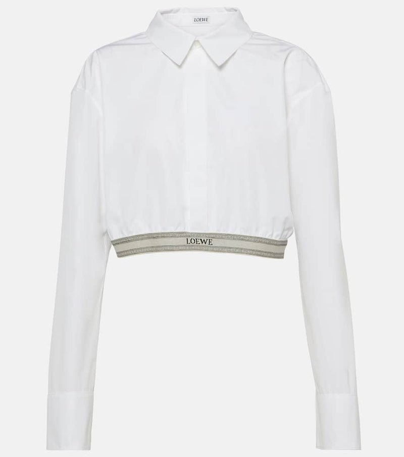 Loewe Cropped cotton poplin shirt