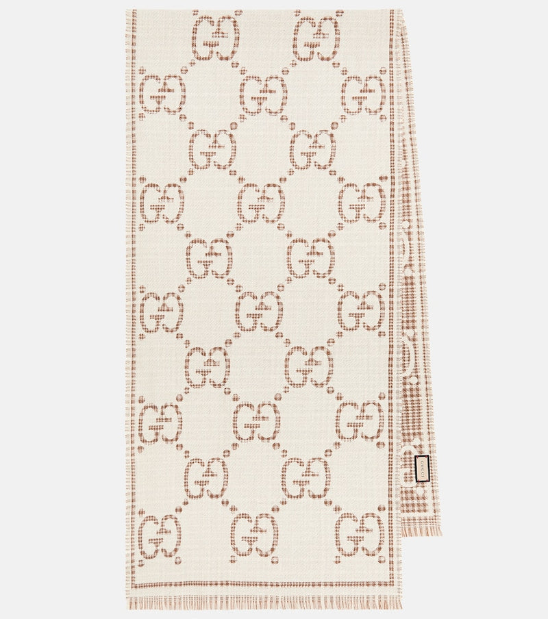 Gucci GG wool-blend jacquard scarf