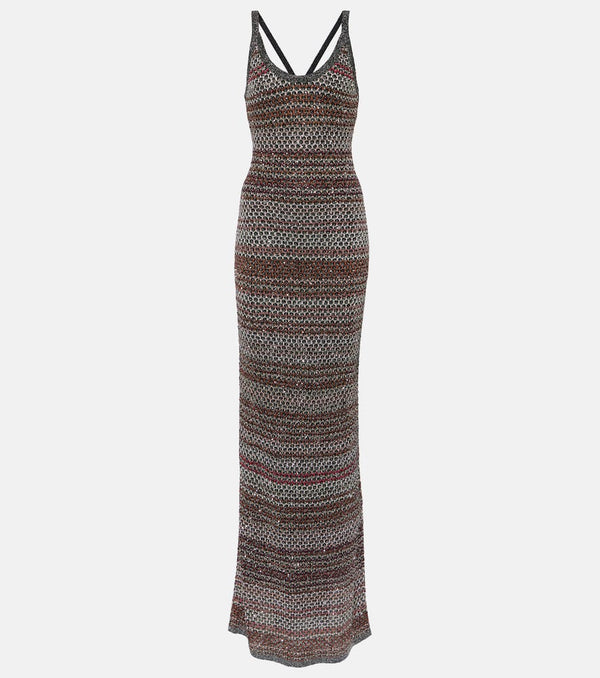 Missoni Striped sequined maxi dress