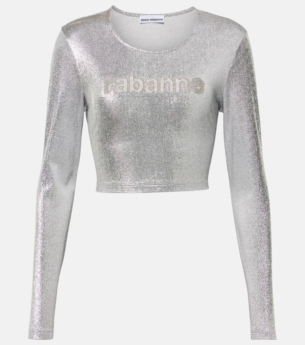 Rabanne Cropped long-sleeve top