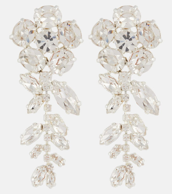 Magda Butrym Crystal-embellished floral drop earrings