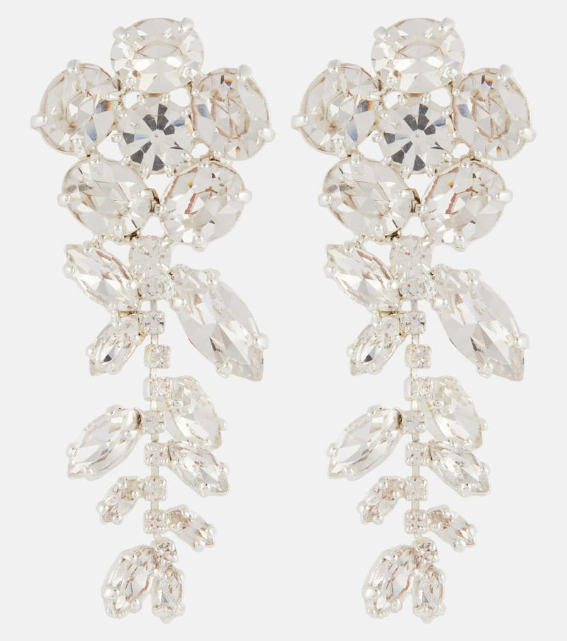 Magda Butrym Crystal-embellished floral drop earrings