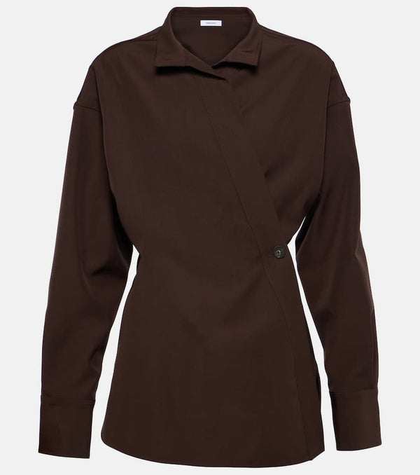 Ferragamo Wrap wool shirt