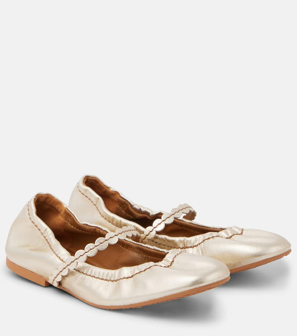 See By Chloé Chany metallic leather ballet flats