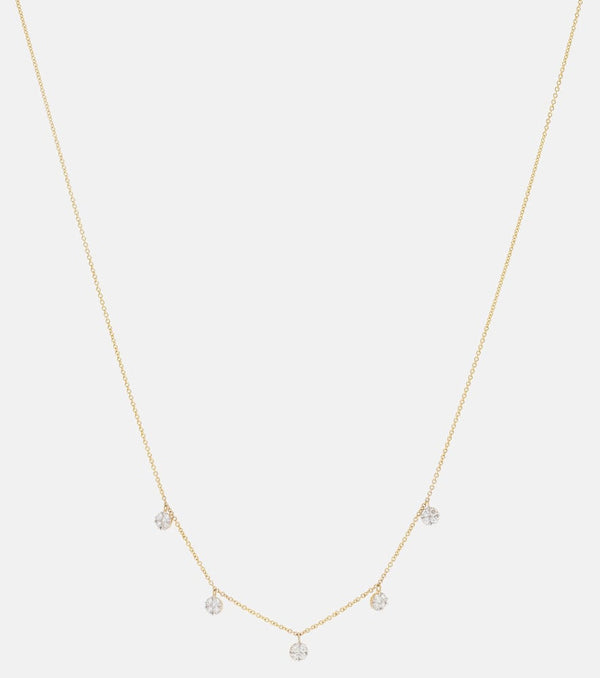 Stone and Strand Disco 10kt gold necklace with diamonds