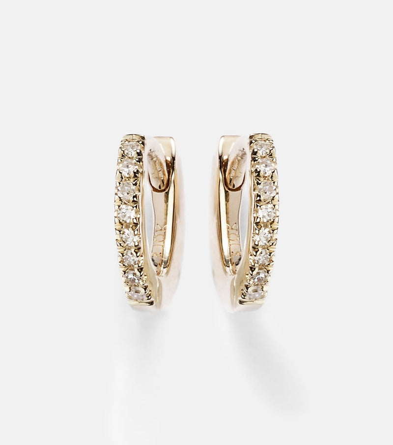 Stone and Strand 10kt gold hoop earrings with diamonds