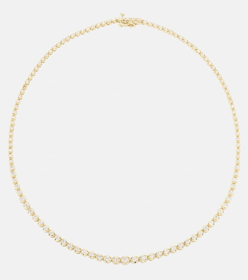 Stone and Strand Let It Slide 10kt gold necklace with diamonds