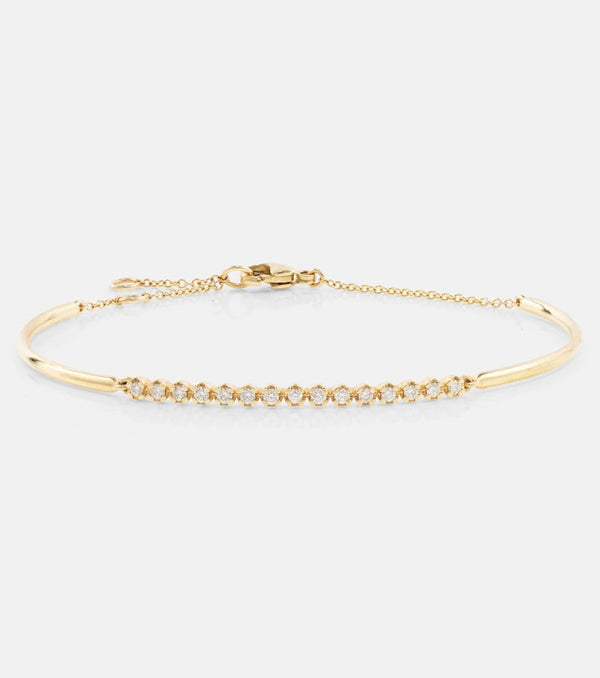 Stone and Strand Burst 10kt gold bracelet with diamonds