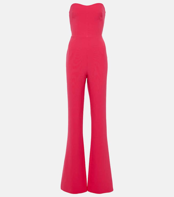 Safiyaa Immie strapless crêpe jumpsuit