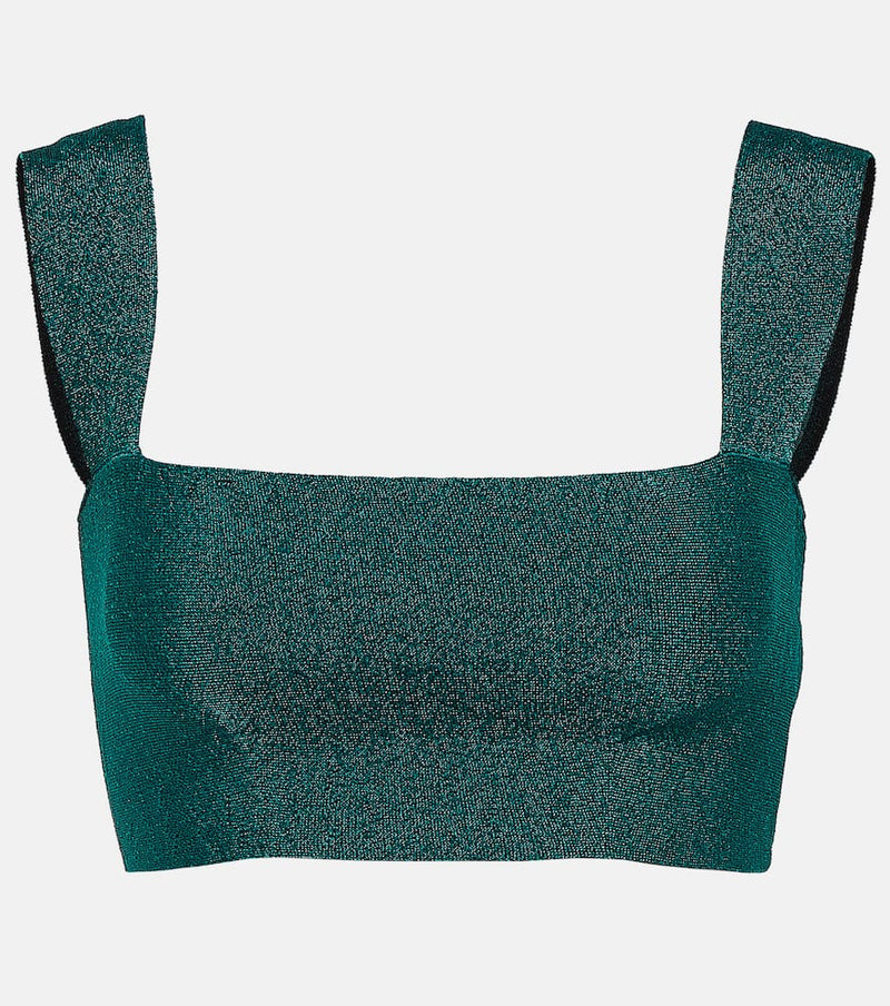 Victoria Beckham Metallic knit bra top