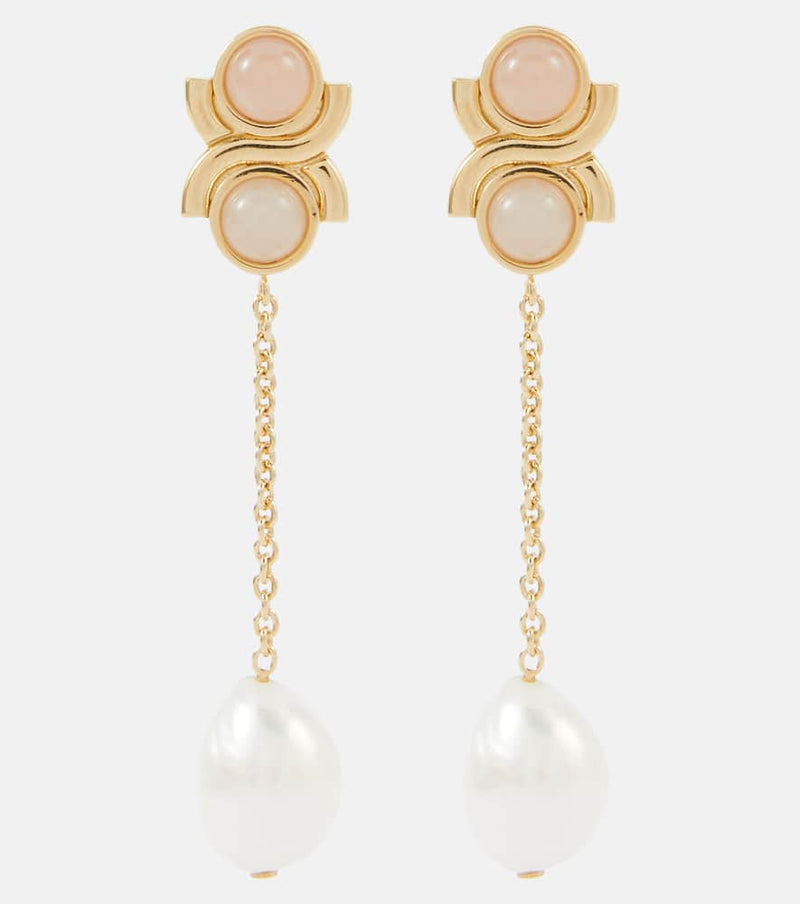 Chloé Embellished faux pearl drop earrings