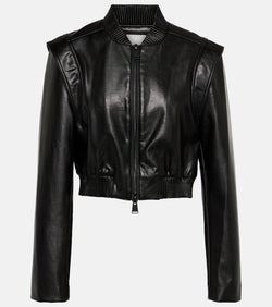 Simkhai Faux leather bomber jacket