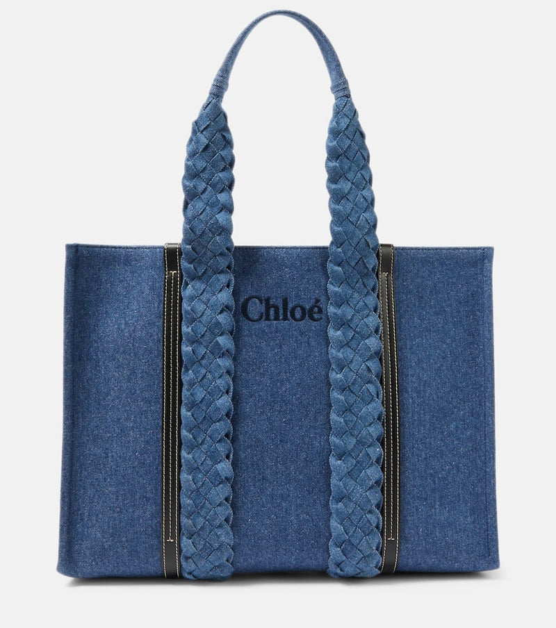 Chloé Woody Medium denim tote bag