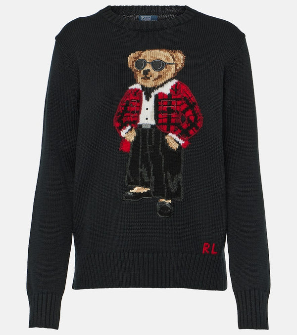 Polo Ralph Lauren Polo Bear embroidered cotton sweater