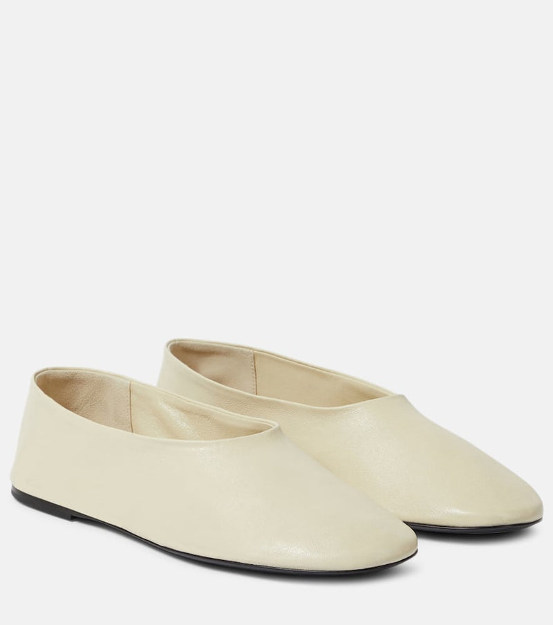 Khaite Marcy leather ballet flats