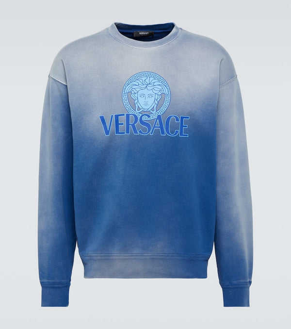 Versace Medusa tie-dye cotton jersey sweatshirt