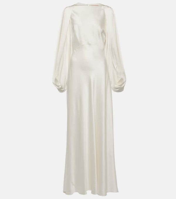 Roksanda Bridal Kami caped silk satin gown