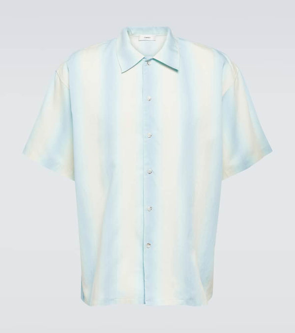 Commas Oversized striped bowling shirt