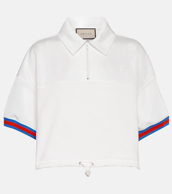 Gucci Cropped jersey shirt