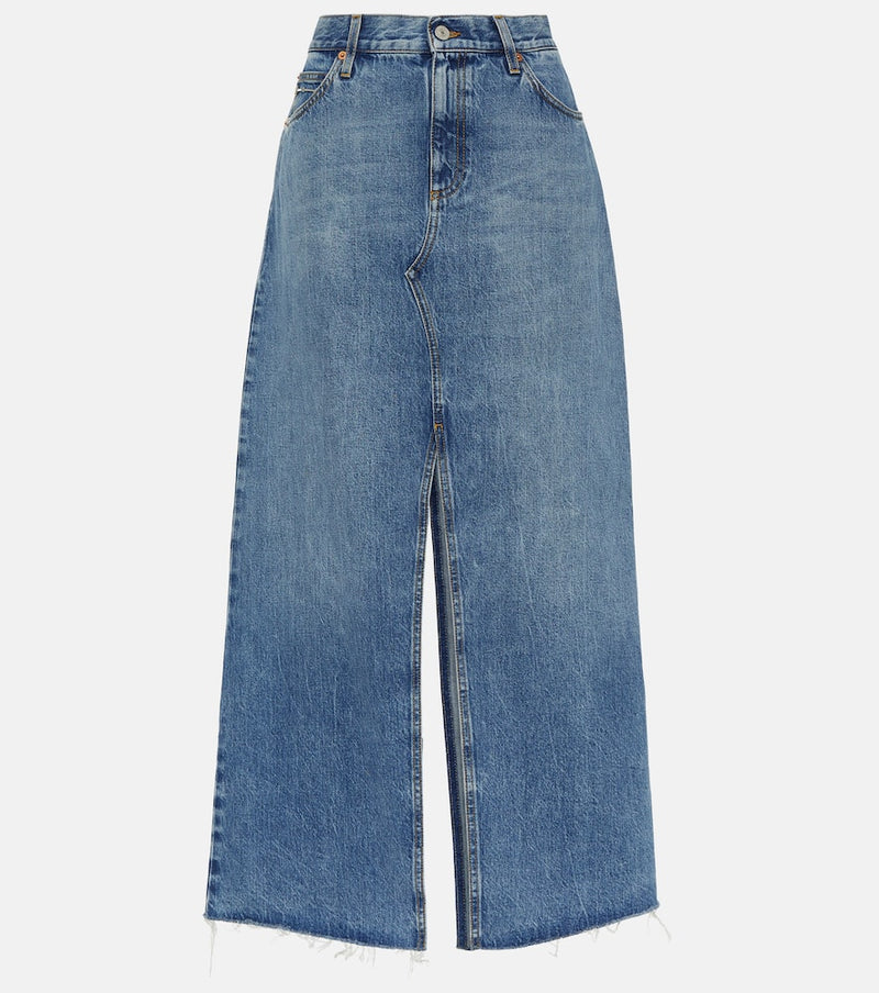 Gucci Horsebit denim maxi skirt