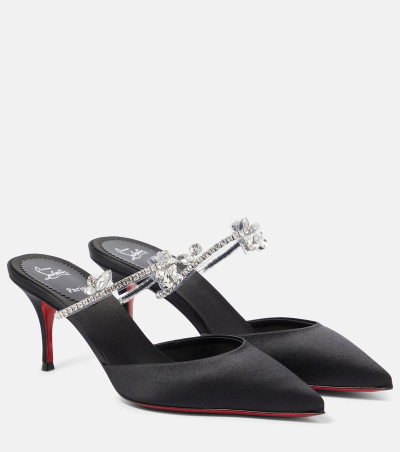 Christian Louboutin Planet Queen 70 satin mules