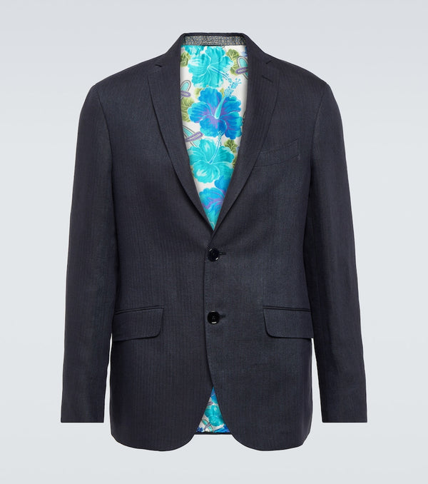 Etro Single-breasted linen blazer