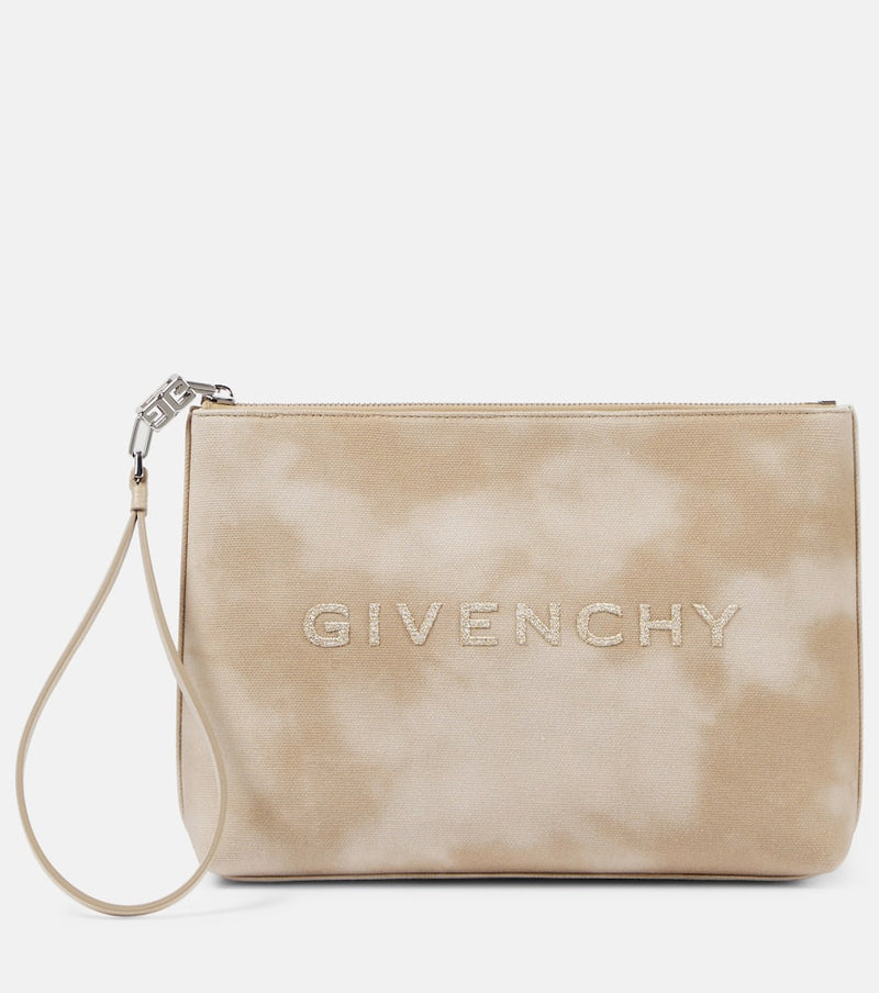 Givenchy Logo tie-dye cotton pouch