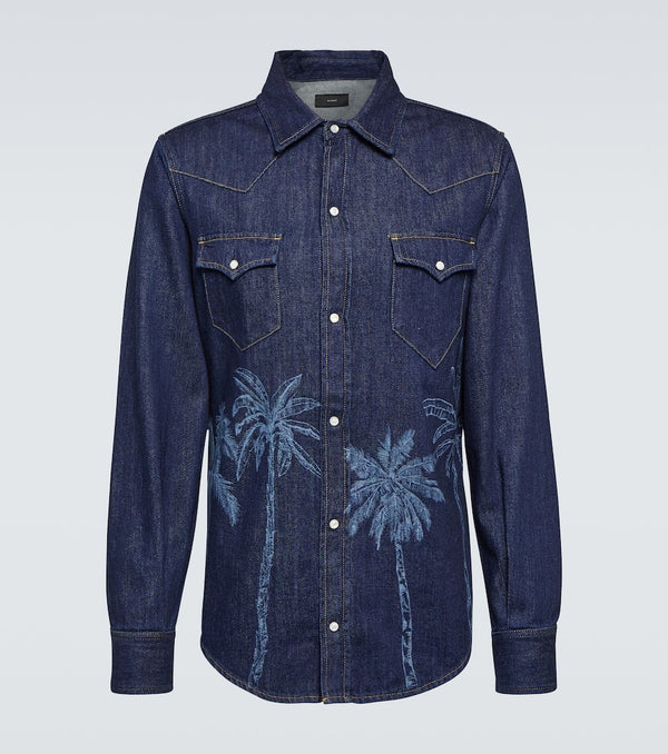 Alanui Jungle printed denim shirt