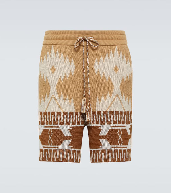 Alanui Icon Piquet cotton jacquard shorts